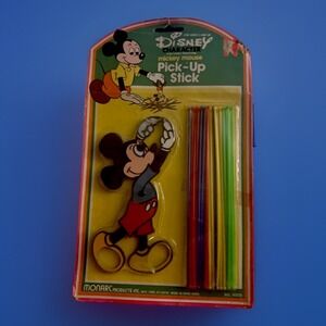 VTG NEW Disney Mickey Mouse Pickup Sticks Walt Disney Productions 6009 HONG KONG